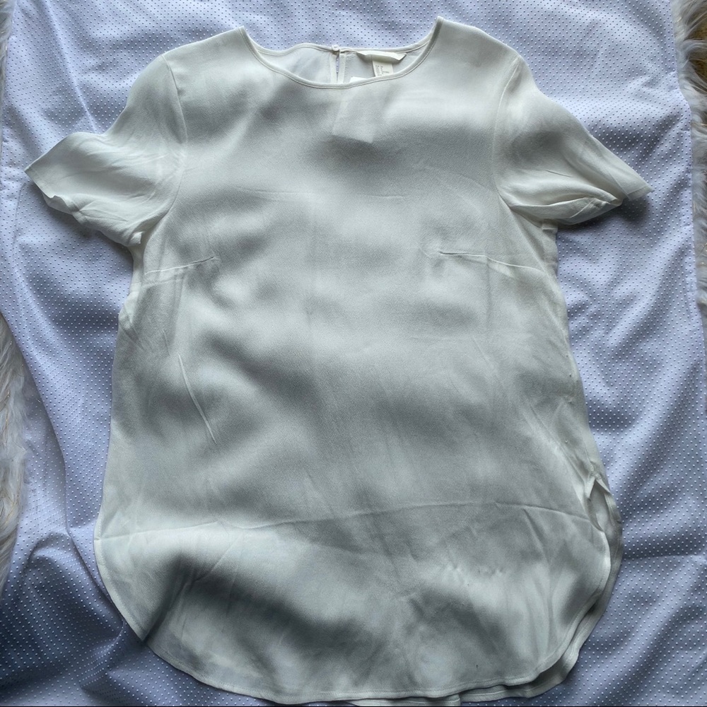 H&M Beige/Cream Blouse, size 8